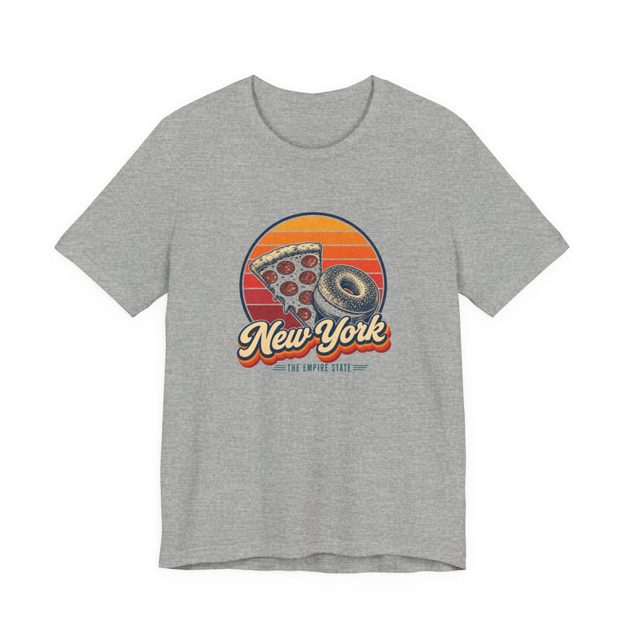 New York Pizza Slice And Bagel Tee