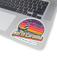 North Carolina Retro Sunset Sticker