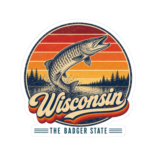 Wisconsin Northwoods Lake Muskie Sticker