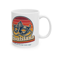 Louisiana Mardi Gras Mask And Beads Mug