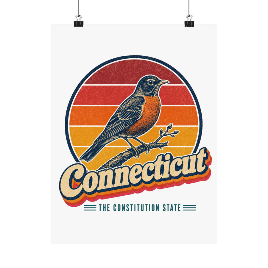 Connecticut American Robin Poster