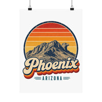 Phoenix Retro Sunset Poster