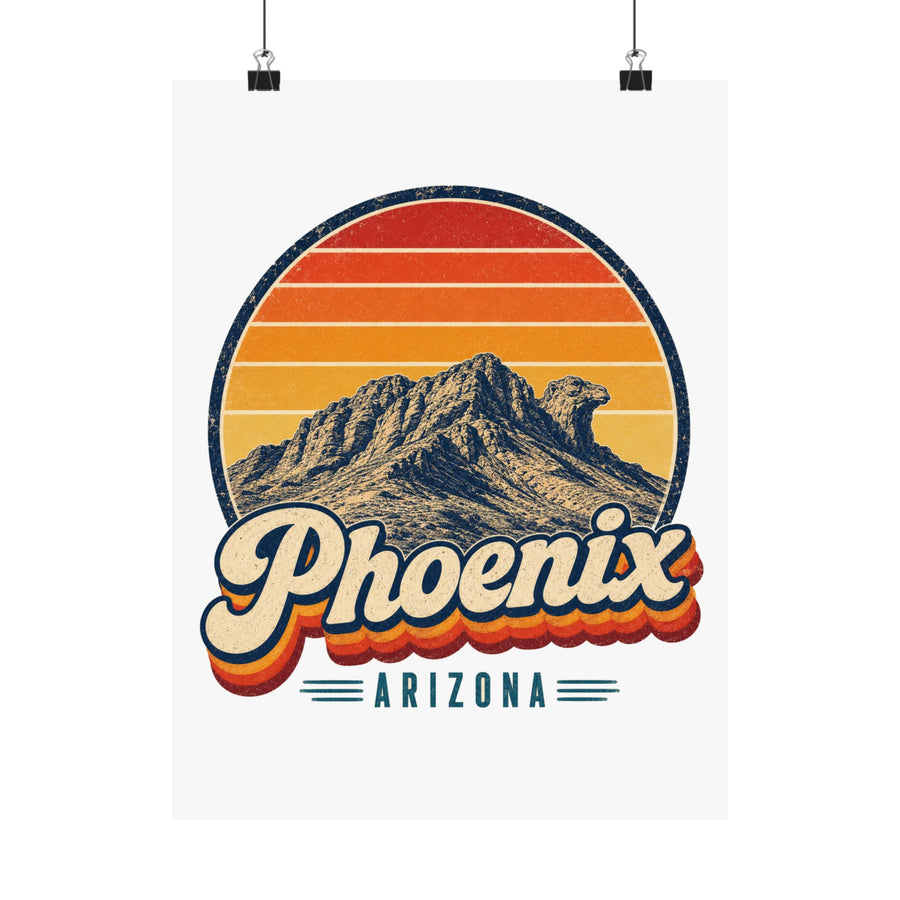 Phoenix Retro Sunset Poster