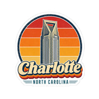 Charlotte Retro Sunset Sticker