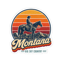 Montana Cowboy On Horseback Sticker
