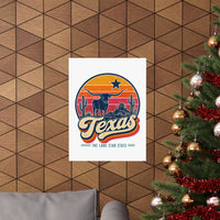 Texas Retro Sunset Poster
