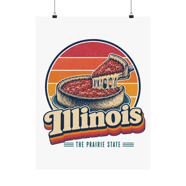Illinois Deep Dish Pizza Poster
