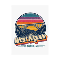 West Virginia Retro Sunset Poster