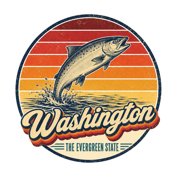 Washington Leaping Salmon Tee