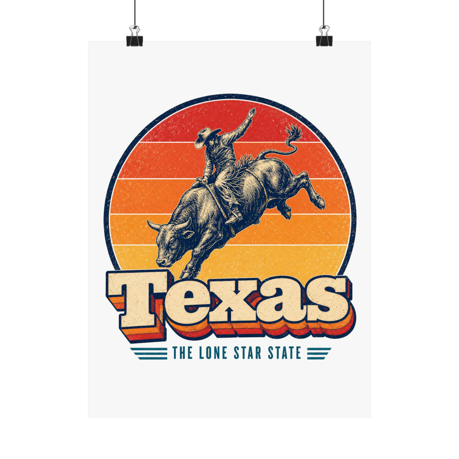 Texas Rodeo Bull Rider Poster