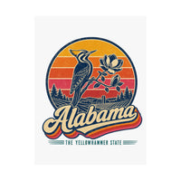 Alabama Retro Sunset Poster