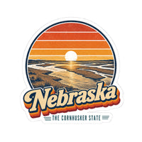 Nebraska Platte River Sunset Sticker