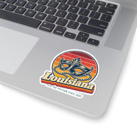 Louisiana Mardi Gras Mask And Beads Sticker