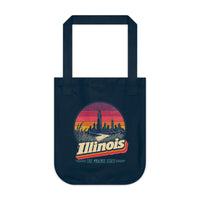 Illinois Retro Sunset Tote Bag