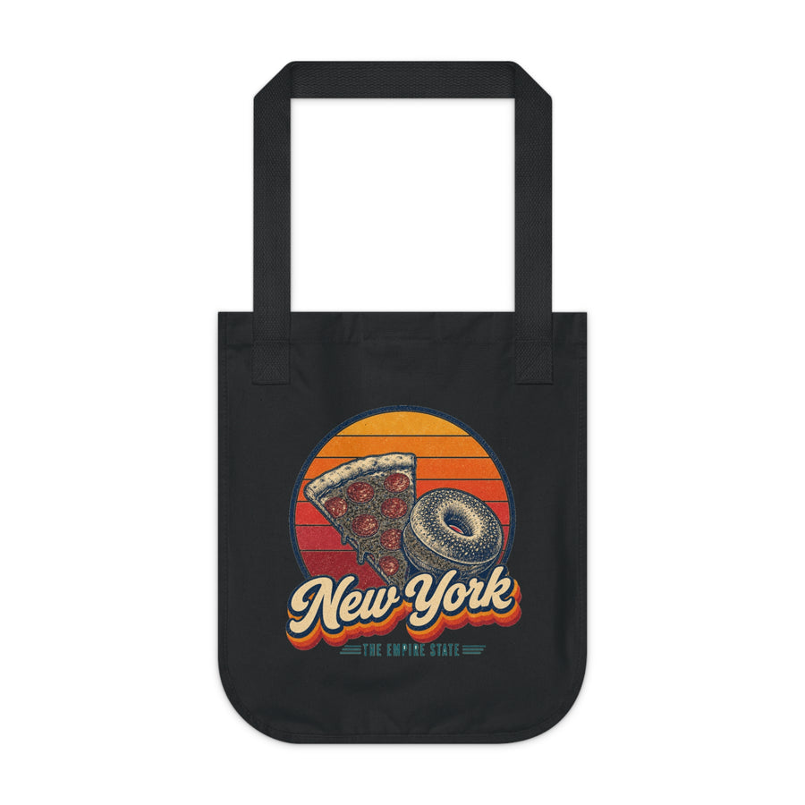 New York Pizza Slice And Bagel Tote Bag
