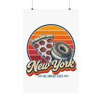 New York Pizza Slice And Bagel Poster