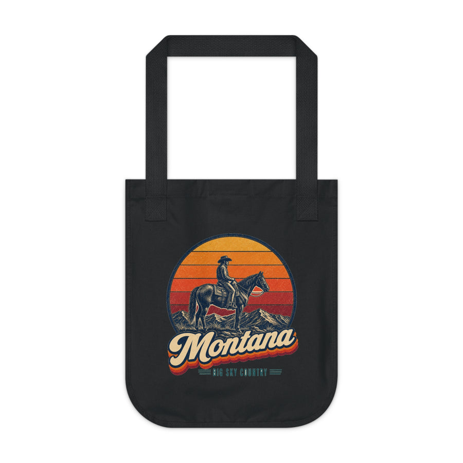 Montana Cowboy On Horseback Tote Bag