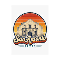 San Antonio Retro Sunset Poster