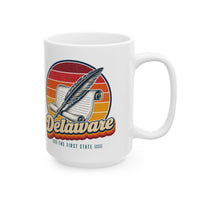 Delaware Constitution Quill And Scroll Mug