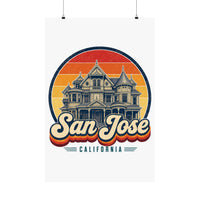 San Jose Retro Sunset Poster