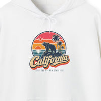 California Grizzly Bear And Star Hoodie