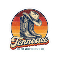 Tennessee Cowboy Boots Hat Sticker