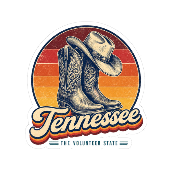 Tennessee Cowboy Boots Hat Sticker