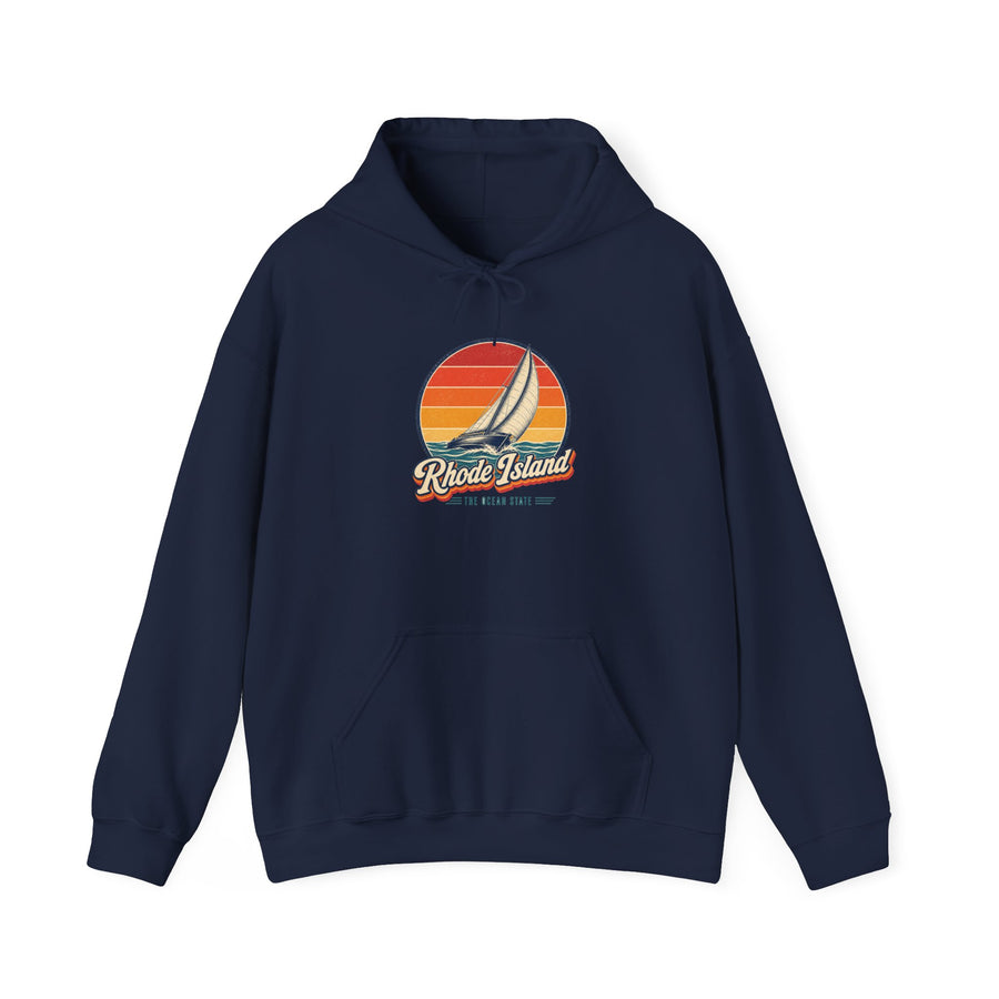 Rhode Island Sailboat Heeling Hoodie