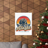 Alaska Grizzly Bear Catching Salmon Poster
