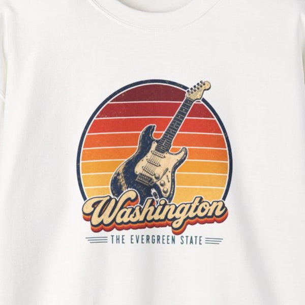Washington Grunge Guitar Sweatshirt