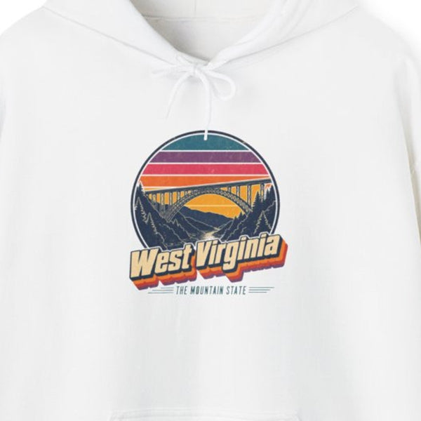 West Virginia Retro Sunset Hoodie