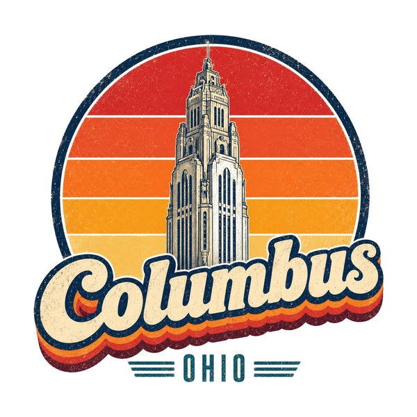 Columbus Retro Sunset Tee