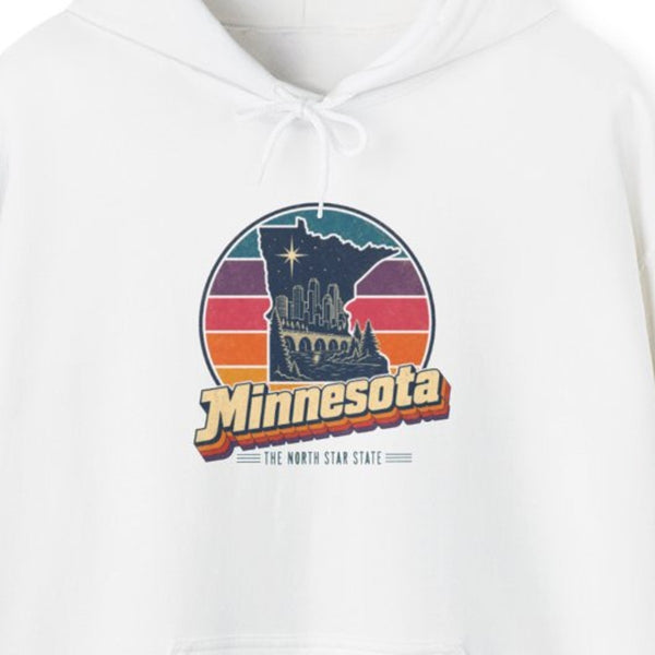 Minnesota Retro Sunset Hoodie