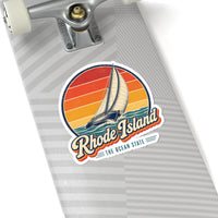 Rhode Island Sailboat Heeling Sticker