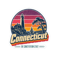 Connecticut Retro Sunset Sticker