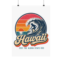 Hawaii Big Wave Surfing Poster