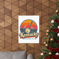 Kentucky Bluegrass Banjo Poster