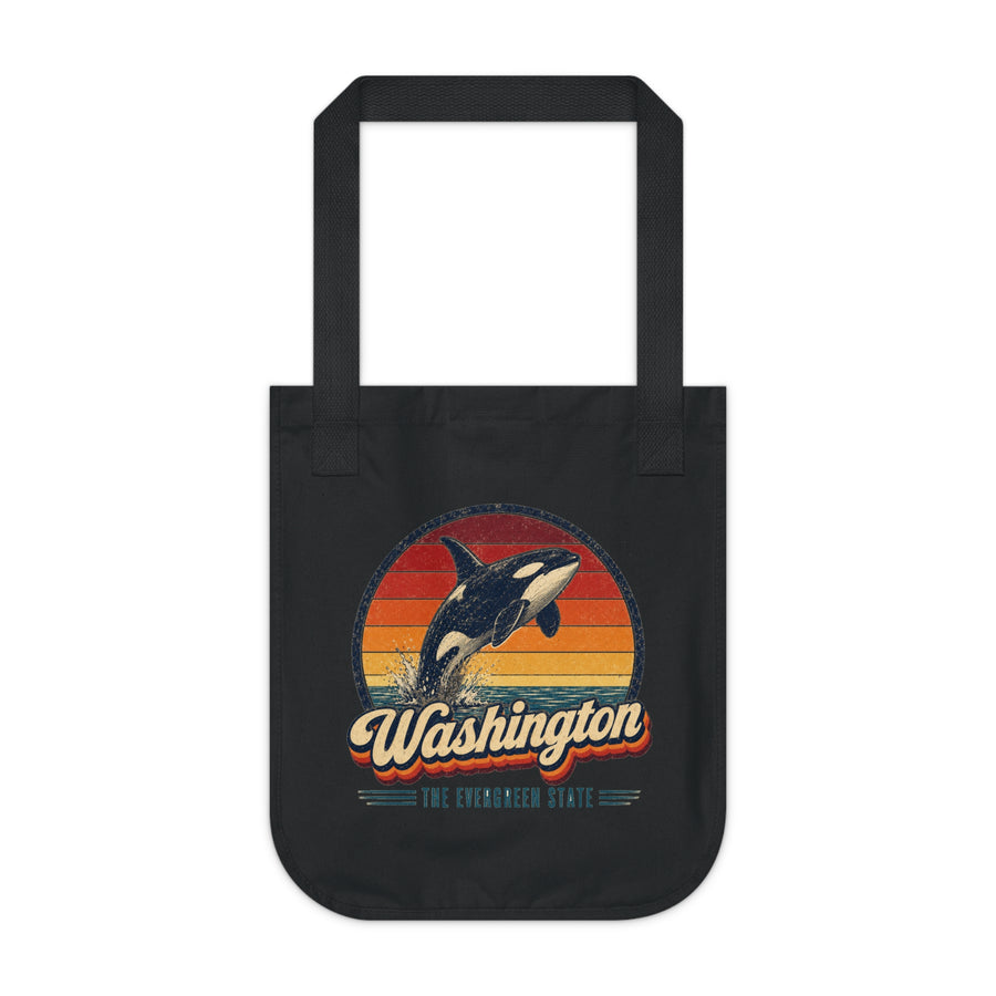 Washington Orca Whale Tote Bag
