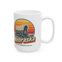 Nebraska Oregon Trail Covered Wagon Mug