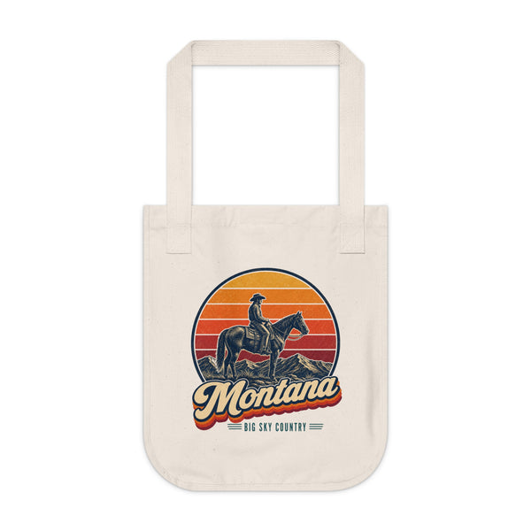 Montana Cowboy On Horseback Tote Bag