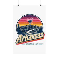 Arkansas Retro Sunset Poster
