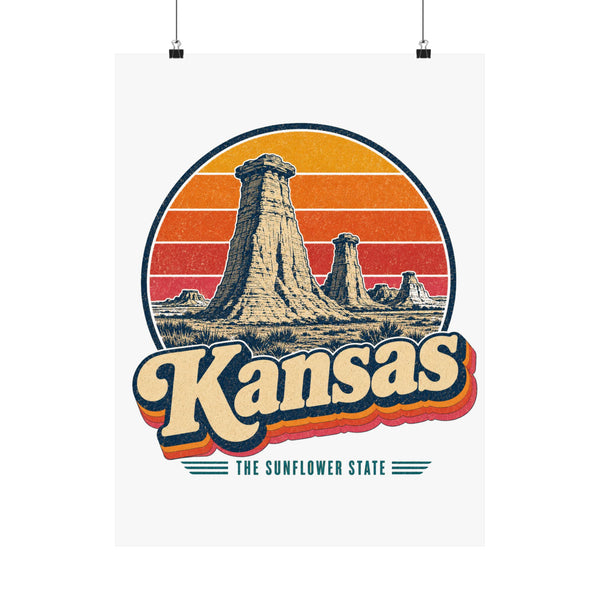 Kansas Monument Rocks Poster