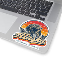 Alaska Grizzly Bear Catching Salmon Sticker