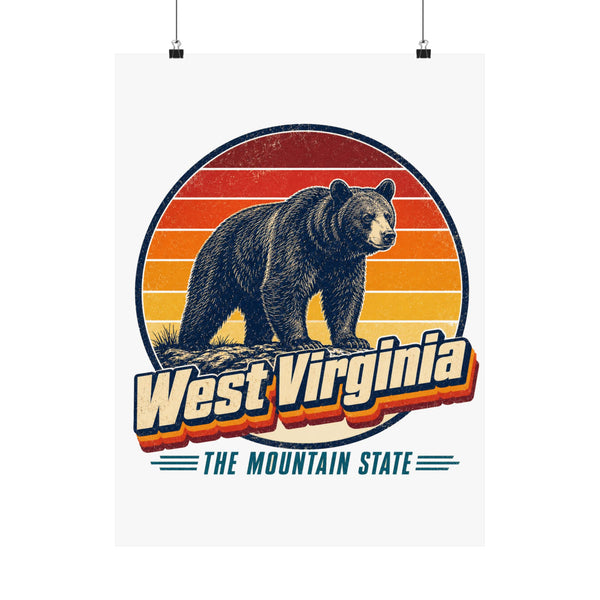 West Virginia Black Bear Poster