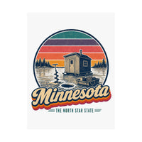 Minnesota Ice Fishing House Poster