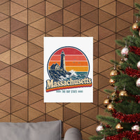 Massachusetts Lighthouse On A Bluff Poster