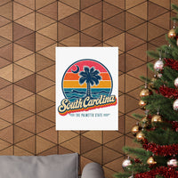 South Carolina Retro Sunset Poster