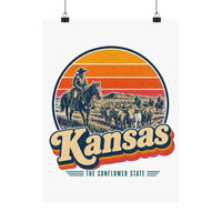 Kansas Dodge City Cattle Drive Poster