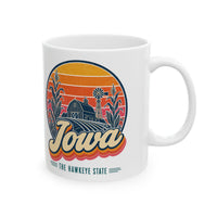 Iowa Retro Sunset Mug