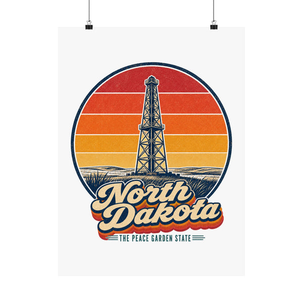 North Dakota Oil Derrick Poster